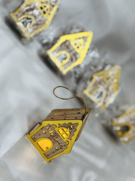 تعليقات مضيئة خشب / كوخ