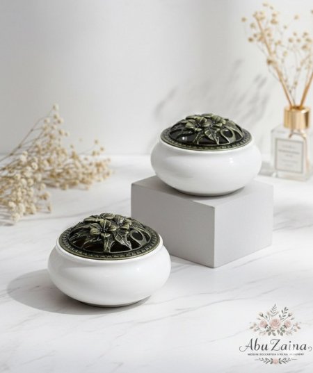 مبخرة مدورة غطاء برونزي