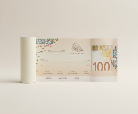 دفتر شيكات عيدية 25 ورقةً