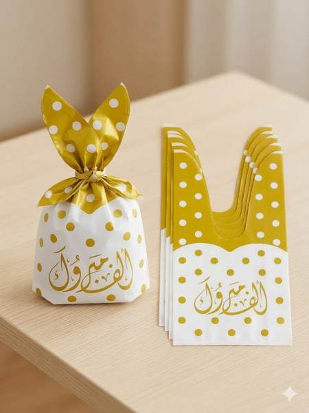 اكياس توزيعات شكل ارنوب / ربطة 50 كيس