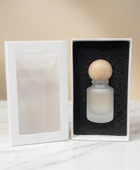 توزيعات عطر غطاء طابة خشبية بامبو