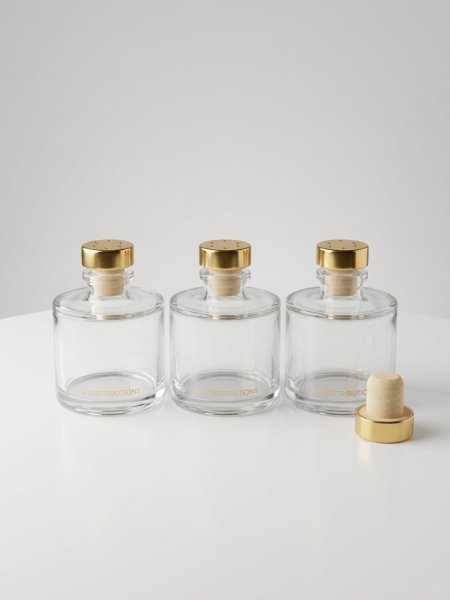 عبوات عطر زجاج غطاء دهن