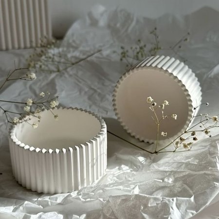 وعاء جبص محزز